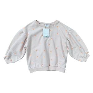 Zara Cream Sweatshirt with Orange Floral 5 NWT